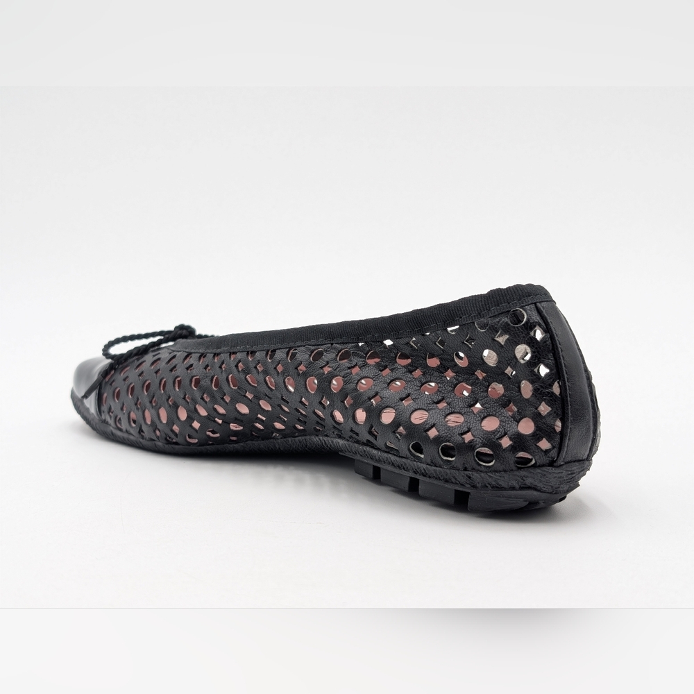 Paul Mayers Attitudes Ballet Flats Sz 8B Black Patent & Mesh Leather Women Shoes - Picture 8 of 17